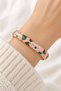 Women's Colorful Enamel Steel Bracelet with Patterned Stylish Cuff Bracelet - 3