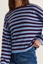 Women's Striped Crew Neck Loose Mercerized Knitwear Sweater Tk261165 60286636 - 6