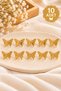 Hair Clip with Butterfly Pattern, 10 Pieces - 3