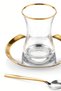 Areo 18 Piece Tea Set for 6 People 18/10 Stainless Steel Cup Set - 2