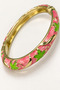 Women's Colorful Enamel Steel Bracelet with Patterned Stylish Cuff Bracelet - 3