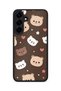 Samsung Galaxy S25 Plus Compatible Printed, Matte Black, Soft Silicone, Protective, Shock-Absorbing Cover, Case