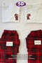 Erkek Single New Year's Special White 5D Teddy Bear Couple Pajama Set (Men's of the Couple Pajamas)
