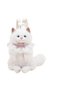 Plush Backpack Cat, white, 40 cm