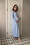 Mirela V-Neck Shoulder and Sleeve End Lace Detailed Bamboo Fabric Maternity and Postpartum Nightgown - 4