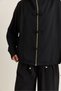 Women's Black Accessory Detailed Zippered High Collar Lined Jacket Palazzo Trousers Set 2826 60286501 - 4