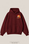 Unisex Demon Slayer Rengoku Printed Front and Back Design Oversize 3 Threaded Inner Ribbed Hooded Sweatshirt - 2