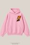 Unisex Demon Slayer Rengoku Printed Front and Back Design Oversize 3 Threaded Inner Ribbed Hooded Sweatshirt - 2