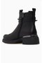 2552204K Women's Genuine Leather Thick Sole Elastic Zippered Short Boots - 5