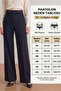 Women's High Waist Double Button Detailed Wide Leg Navy Blue Palazzo Trousers - 5