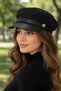 Women's Winter Suede Newsboy Captain Hat - 2