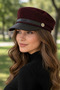 Women's Winter Suede Newsboy Captain Hat - 2
