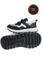 Girls' Casual Shoes – Black-Silver Patterned Genuine Leather - 2