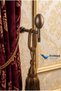 Modern Design Bronze Color Oval Iron Curtain Rod and Background Curtain Fixing Accessory (Screw and Dowel Included) 1 Piece