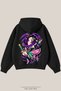 Unisex Demon Slayer Shinobu Printed Oversize 3 Threaded Inner Threaded Hooded Sweatshirt - 2