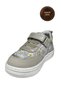 Girls' Casual Shoes – Silver-Grey-Daisy Patterned Genuine Leather - 5