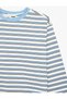 Cotton Relaxed Fit Crew Neck Long Sleeve Striped T-Shirt - 3