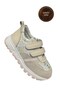 Girls' Casual Shoes – Beige Silver Genuine Leather - 2