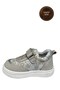 Girls' Casual Shoes – Silver-Grey-Daisy Patterned Genuine Leather - 6
