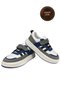 Boys' Casual Shoes – Gray and White Genuine Leather - 4