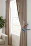 Modern Design Silver Color Oval Iron Curtain Rod and Background Curtain Fixing Accessory (Screw and Dowel Included) 1 Piece - 2