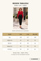 Double-Breasted Effect Two-Tone Style - Women's Long Sleeve Crepe Dress (Without Belt) - 6