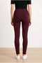 Burgundy Leggings - Medium Thickness Fabric, Very Sturdy Stitching, Special Production High Waist Women's Leggings (Length: 100cm) - 4