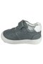 Men's First Step Sneakers – Grey-White Genuine Leather - 3