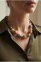 Special Design Necklace with Handmade Patterned and Colored Glass Beads - 4