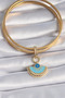 Ajda Charm with Brass Gold Color Evil Eye Beads - 2