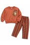 Unisex kids' back print detail top and bottom set - 4