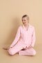 Mirano 9801 Şardonlu Soft Winter Buttoned Striped Women's Pajama Set - 4