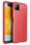 غطاء سامسونج جالاكسي A22 المتوافق مع التركيز التلقائي - أحمر