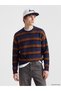 Rmz Gi̇yi̇m Farkiyla Zero Roba Collar Striped Men's Knitwear Sweater