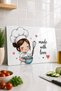 Glass Cutting Board Made with Love Theme - Glass Cutting Board |   30cm X 40cm - 2