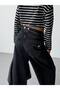 Trend Special Waist Design Wide Leg Loose Fit Denim Jeans - 5