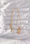 316L Steel Gold Color Mixed Enamel Moon Figure Tarot Necklace - 4
