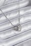 316L Steel Silver Color Zircon Stone Horn Model Women's Necklace - 3