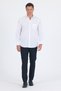 White Hard Collar Long Sleeve Comfort Fit Cotton Shirt 1004265002 - 2