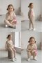 Cute Character Printed Girls' Beige Tracksuit Set - 2