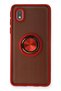 Samsung Galaxy A01 Core Compatible Case Montreal Silicone Cover with Ring - Red - 7