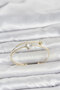 Brass Gold Color Heart Model Zircon Stone Women's Bracelet - 2
