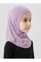 Girls' Ready-Made Hijab Scarf – Practical Snap-On Hijab |   100% Viscose Fabric Daily & Prayer Headscarf Undercap Suitable for Ages 2-16, Lilac Color - 2