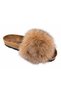 Women's Genuine Leather Real Luxury Fur Detailed Stylish Slippers - 4