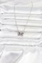 316L Steel Chain Silver Color Purple Butterfly Model Women's Necklace - 4