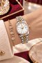 Round Case Gold Silver Women's Wristwatch - 3 Atm Water Resistant Steel Band Japanese Movement Gift Special Boxed Hmby2079C2 - 2