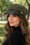 Women's Winter Cap, Newsboy Captain Hat with Brim - 7