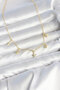 Brass Gold Color Row Minimal Polar Star Model Women's Necklace - 2