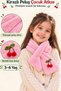 Cherry Girl's Welsoft Plush Scarf Stylish Cross Design Winter Children's Neck Collar Scarf 3-6 Years
