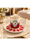 Modern Porcelain Ruvia Pattern Coffee Cup Set for 2 People - 4